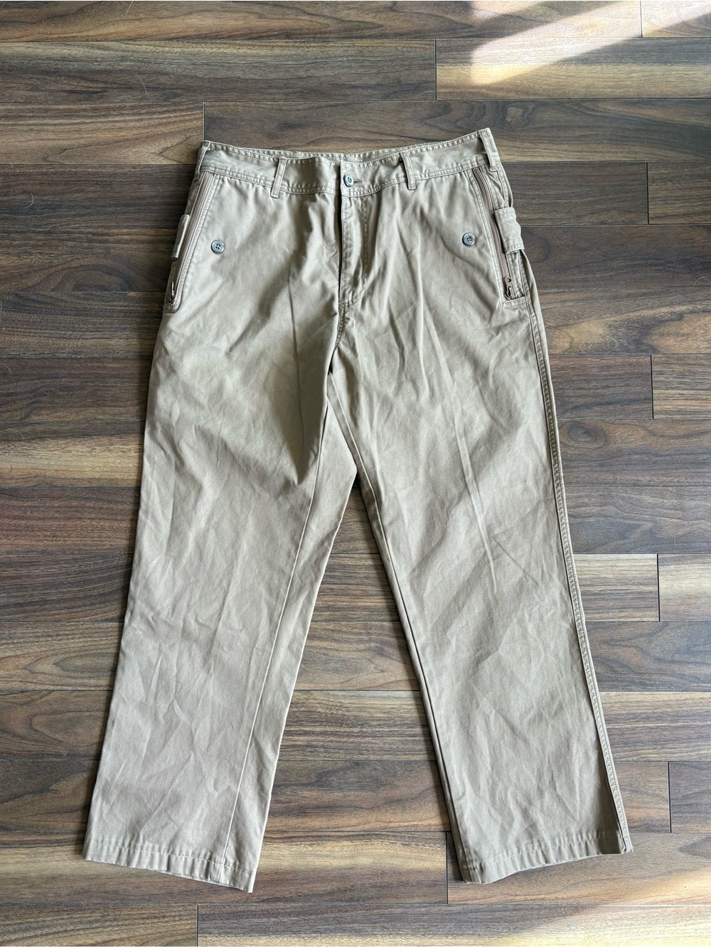 Clothing Arts MiUSA Men's Cargo Work Pants in Light Khaki - Relaxed Fit